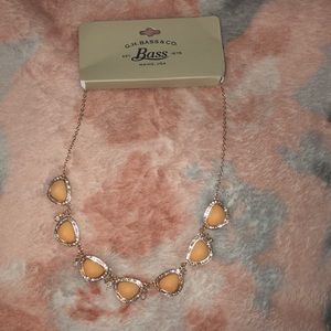 Brand new G.H BASS &CO coral-pink necklace.